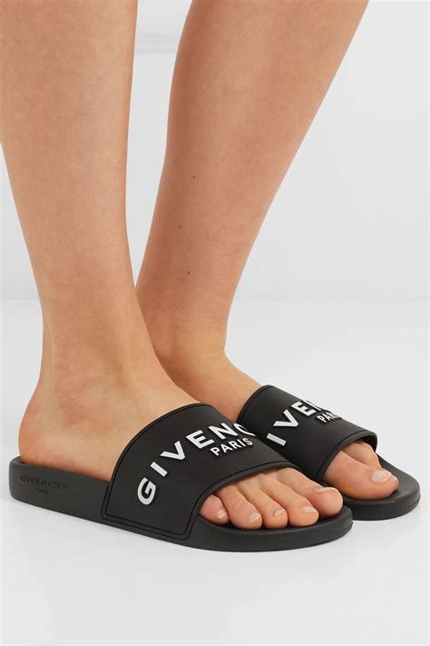 givenchy logo-print rubber slides|GIVENCHY Logo.